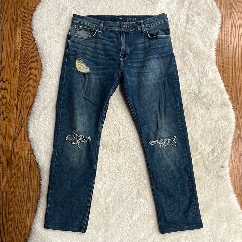 7 For All Mankind Paxtyn Blue Distressed Men's Jeans
Size 36